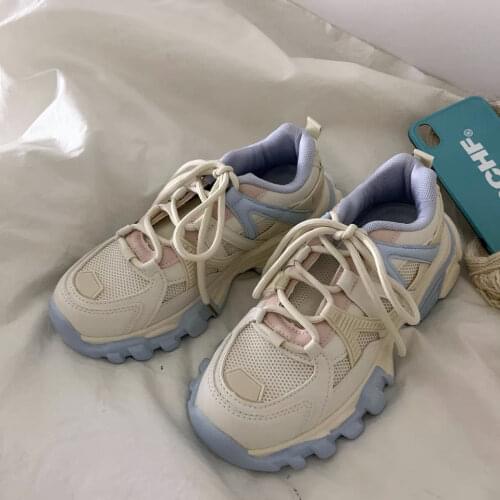 Comfortable Chunky Sneakers Women 2021 Summer Breathable Womens Casual Shoes Lovely Fashion Girls Sport Shoes Women Sneakers