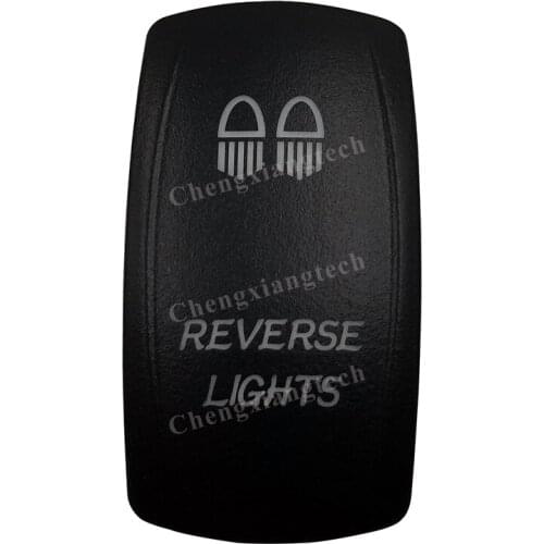Car Boat Truck Backlit Swtich Cap- Laser Engraving -REVERSE LIGHTS-for Led Carling Arb Narva 4x4 RV Rocker Switch, Cover Only
