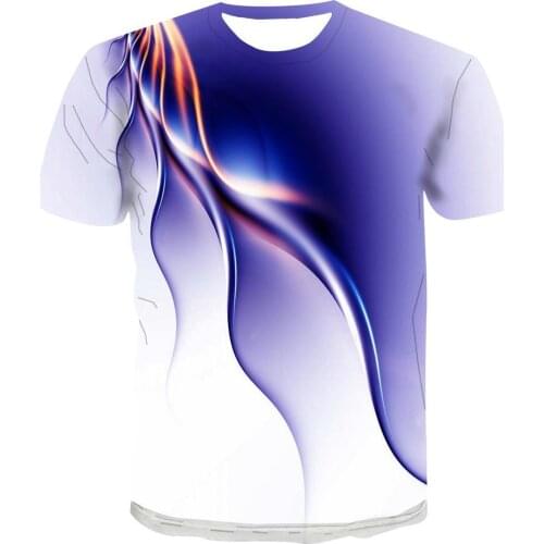 Summer Hot Style 3DT Shirt Mens New Flame Pattern Fashion Cool Round Neck Short-Sleeved Shirt Casual All-Match Short-Sleeved