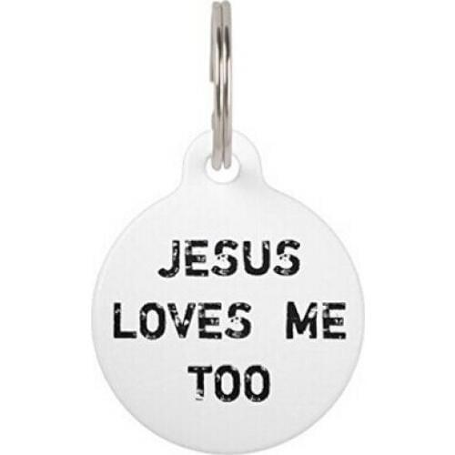 Wholesale Inspirational Jesus Loves Me Too dog Tags Low Price Jesus Loves Me Too necklace FH890318