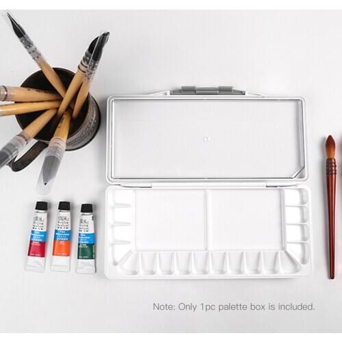 Portable Folding Paint Tray Water-color Paint Palette Box for Student Acrylic Oil Art Painting for Art supplies Random Color