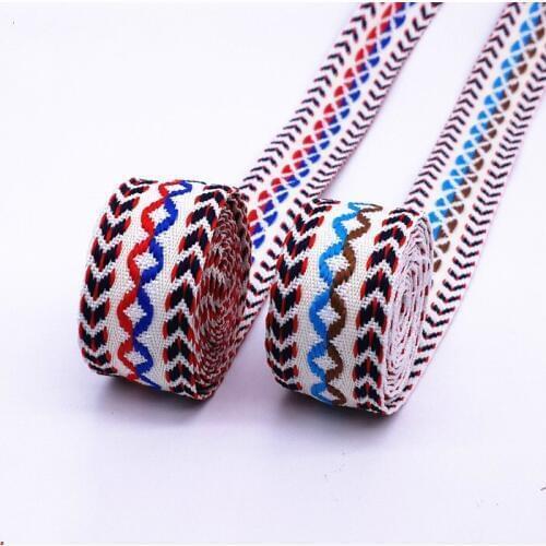 High quality width 2.5cm webbing belt backpack Belt decoration tape emboried vintage style DIY clothing accessory long 1meter