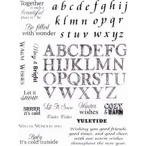 16x21.5cm English alphabet transparent seal clear stamps silicone seal TPR roller stamps DIY scrapbook album / card