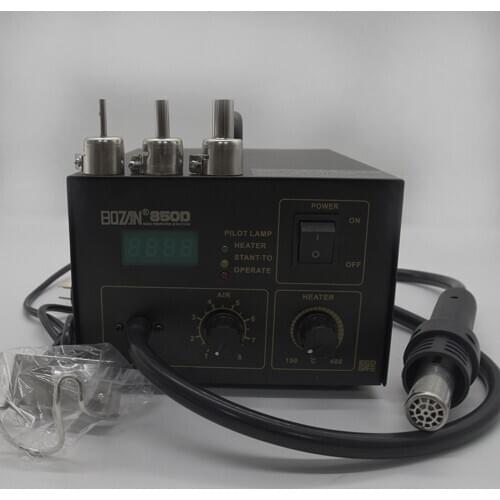 SMD rework station Hot air welding table can adjust air flow and temperature anti-static welding equipment BOZAN 850D AC220V