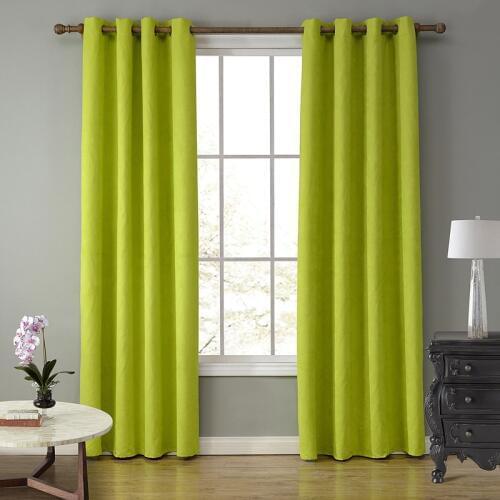 European and American style modern seven solid color assorted 100% poly suede curtains living rooms bedroom window treatments