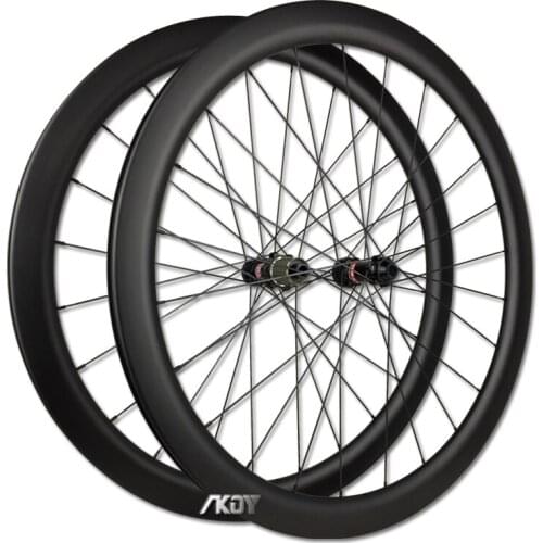 Carbon Wheelset 700c Road 45mm Clincher Tubeless Ready Wheelset Roadbike Disc Brake Carbon Bicycle Wheel