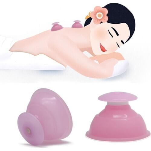 Moisture Absorber Anti Cellulite Vacuum Cupping Cup Silicone Family Facial Body Massage Therapy Vacuum Body Cupping Cup Set C833