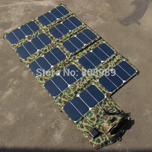 BUHESHUI 64W 21V /5V Solar Charger Foldable Solar Panel Outdoor Waterproof Charger For iphone/Laptop/Poewr Bank Free Shipping