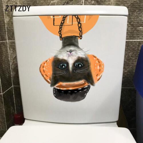 ZTTZDY 18.8*24.9CM Retro Cat Personality Living Room Home Wall Decor Toilet Sticker Decal Art T3-0114