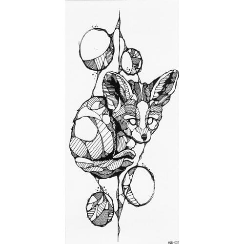 1pcs Cute mouse Small Full Flower Arm Temporary Waterproof Tattoo Stickers for Women Men Body Art