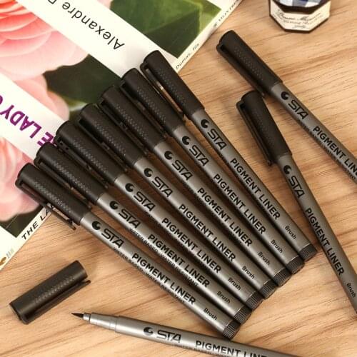 1pcs Learning Stationery Chinese Japanese Calligraphy Soft Brush Gel Pen Office Supplies Multifunction Pen