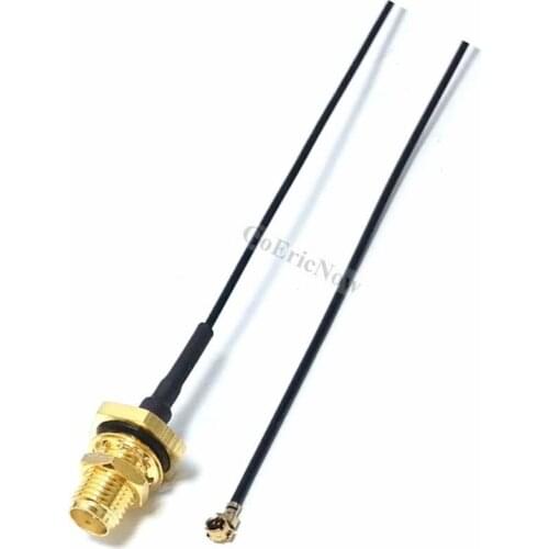 10 pcs RF Connector Waterproof Hexagon RP-SMA & SMA Female to UF.L Ipex IPX Cable Connector (5cm,10cm,15cm,20cm)