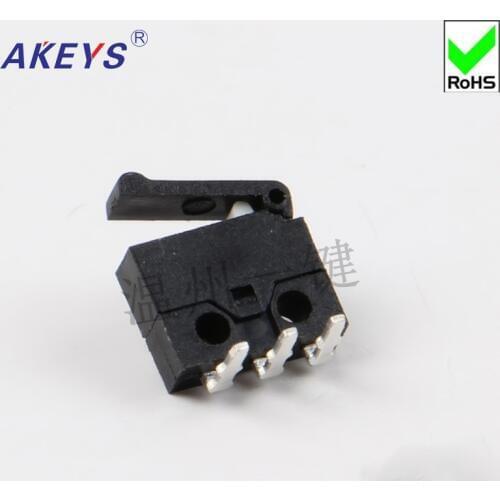 10 pcs KFC-W-13W-1 Micro Limit Switch Game Switch Detection Key Three-legged Bend Foot Import Positive and Negative