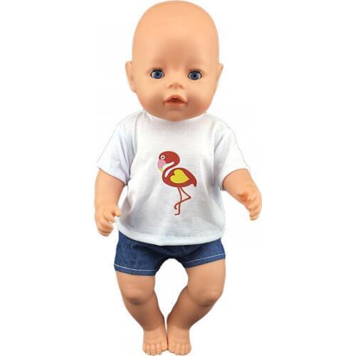 18 inch girl doll clothes Fit 43cm reborn Baby Doll clothes and pants children gifts