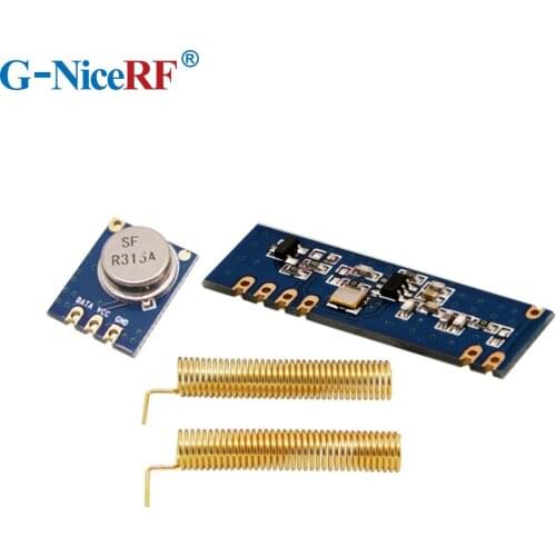 2sets/lot 315MHz Superheterodyne ASK RF Module Kit(2pcs STX882 Transmitter + 2pcs SRX882 Receiver +4pcs Spring Antenna)