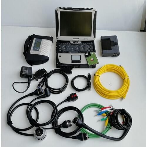 2in1 Auto diagnosis Tools Icom A2 and Mb Star C4 software in 1TB New HDD installed on used Toughbook CF-19 4G Ready use