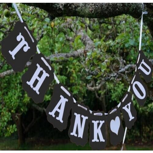 50pcs Hot New Lovely Photo Thank You Banner Bunting Garlands Props Wedding Party Decorations Sign Romantic