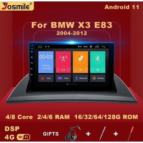 6G+128G 2 din Android 11 Car Multimedia For BMW X3 E83 2004 - 2012 Radio Video Player GPS Navigation Bulit-in Carplay V1AI Voice