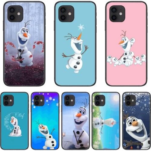 Phone Case Frozon Snowman Olaf Style Phone Case cover For iphone 12 pro max 11 8 7 6 s XR PLUS X XS SE 2020 mini black cell s