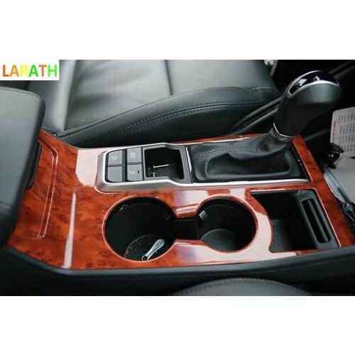 For Hyundai Tucson 2015 2016 2017 Gear Box Glass Panel Cover Water Cup Holder Trim ABS Mahogany color Car-styling Accessories