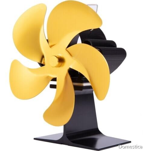 Fireplace 5 Blades Heat Powered Stove Household Fireplace Fan Efficient Heat Distribution Fan Log Wood Burner New Arrival