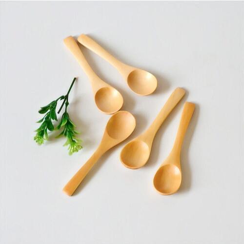 Small wooden seasoning spoon ice cream honey milk powder spoon W9566