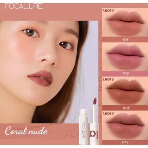 FOCALLURE Matte Lip Gloss Dual-use Lip And Cheek Velvet Lipclay Lipcream Waterproof Longlasting Professional Makeup TSLM1
