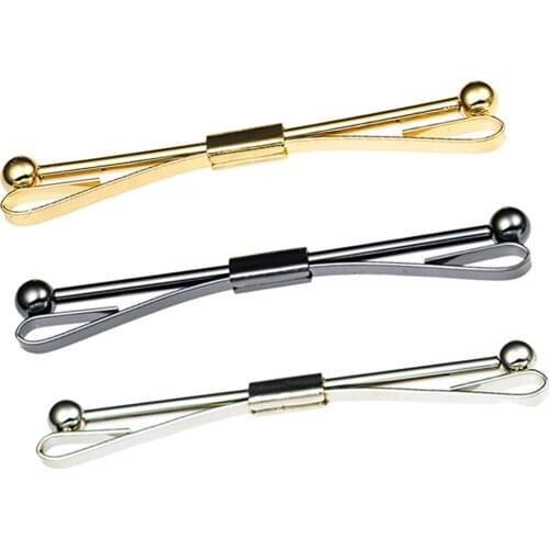 Metal Tie Collar Bar Pin Set for Men Boys Husband Father Gifts - 3 Pieces of