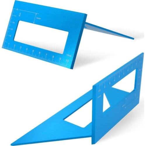 Measurement Woodworking T-Type Multifunctional Square Angle Ruler 45 Degrees 90 Degrees Gauge Angle Protractor Aluminum Alloy