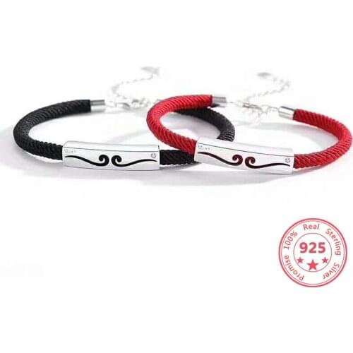 Sterling Silver S925 Tight Spell Sterling Silver Men and Women Bracelet Students Simple Personality