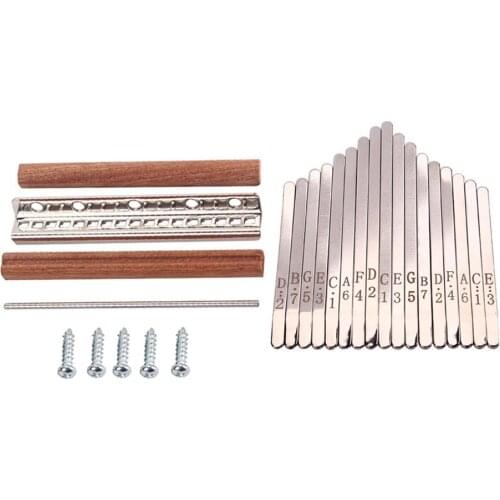 Printed Musical Steel Keys Set for 17-key Kalimba African Mbira Thumb Piano Finger Percussion