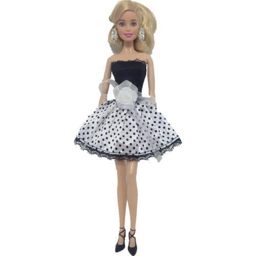 NK2018 Newest Fashion Dress For Barbie Doll Party Gown for Doll Baby Toys Best Gifts For Child 071A