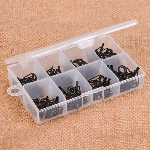 80 Pcs/Set Sea Fishing Rod Guide Rings Mixed Size Stainless Steel Ceramic Fish Pole Repair Tips Tool YS-BUY