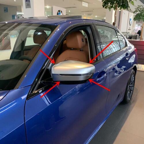 Novel style 2PCS ABS Chrome plated Rearview door mirror cover For BMW 3 series 2019 Carbon fiber style