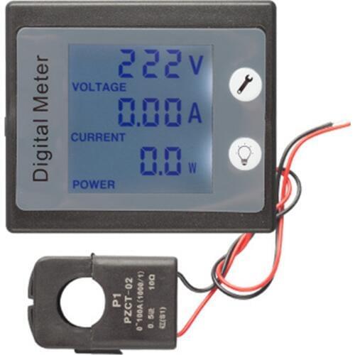 GTBL Single Phase Digital Electric Saver Power Meter Wattmeter 220V 100A Khw Energy Meter Pzem-011 With Ct Split