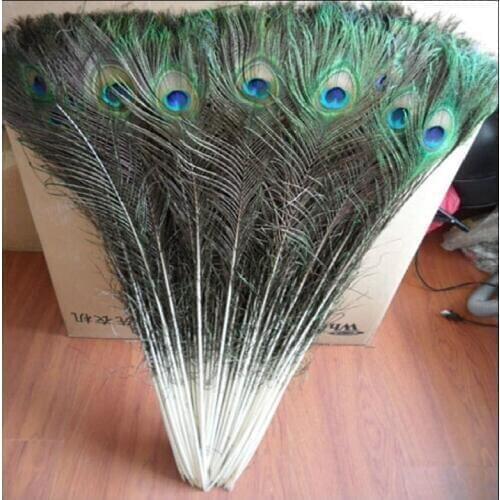 Wholesale 100pcs/lot 40-45cm / 16-18inch beautiful natural peacock feathers eyes for DIY clothes decoration