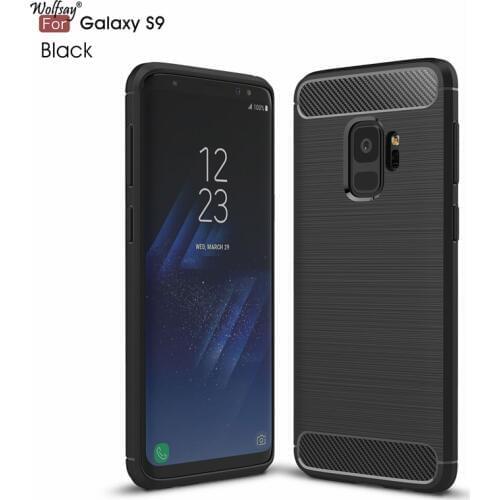 Wolfsay Anti-knock Case For Samsung Galaxy S9 Case g960 Soft TPU Brushed Case For Samsung S9 Cover Business Phone Fundas