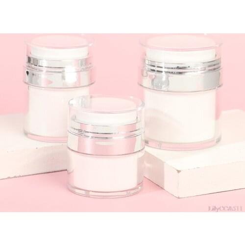 1Pc 15g 30g 50g Airless Pump Jars Empty Refillable Makeup Cosmetic Containers Lotion Bottle DIY