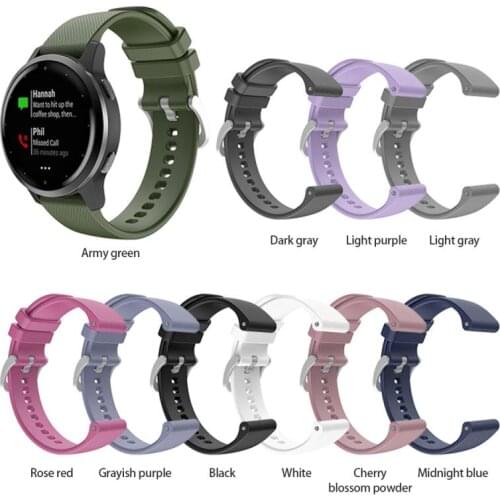 Watch Strap For Garmin Venu Vivoactive 3 Silicone Wristband Strap For Garmin Vivoactive 4S Forerunner TPU Replacement Watchband