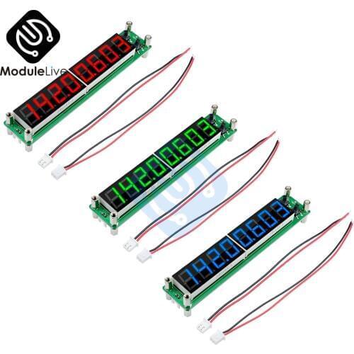 Signal Frequency Counter RF 0.1 to 60MHz 20MHz to 2400MHZ 2.4GHz Digital Cymometer Meter Tester Red Green Blue 8 Digit