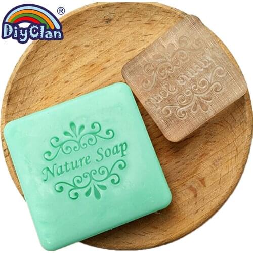 Handmade resin natural soap stamp mold diy flowers patterns organic glass soap chapter Acrylic chapters Z0147HM
