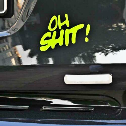 Aliauto Reflective Graffiti Words OH SHIT Car Sticker Decal Accessories for Motorcycle Honda Nissan Chevrolet Volkswagen Hyundai