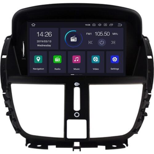 IN stock Android 10 8core Car dvd player for Peugeot 207 2007-2014 GPS Navigation Radio Stereo Multimedia Free Map Camera