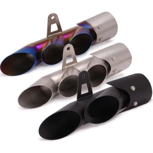 Motorcycle Dual Three Outlet Exhaust Muffler Carbon Tail Pipe For Yamaha YZF R6 for Suzuki GSXR S1000 S1000RR CBR250RR