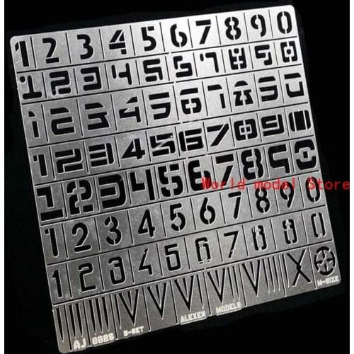 1/35 Equipment Number Stenciling Template Leakage Spray Plate for Assembly Model AJ0026
