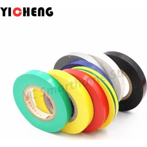 1Pcs Senior electrical tape insulation tape wire electrical PVC waterproof tape cloth width 1.0cm long 18 meters 8 colors