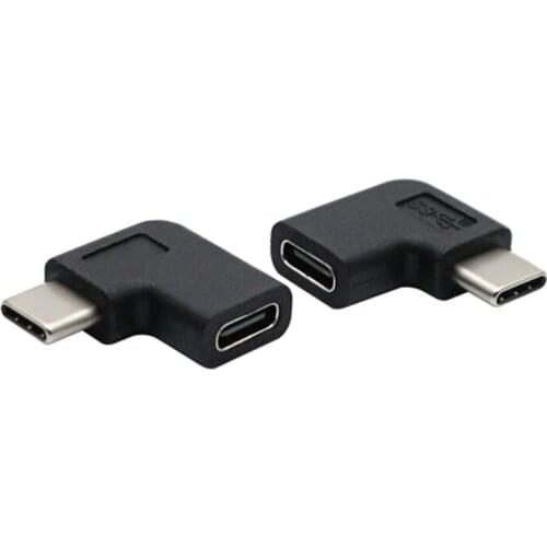 2PCS Type C Male To Female Adapter 90 Degree Right Angle Usb3.1 Interface Converter Adapter for Smart Phones Connector