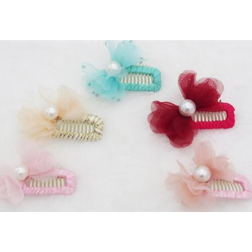 Pet flower clip wig accessories essential elastic snap Cat BB hair clip flowers Pet accessories 20pcs