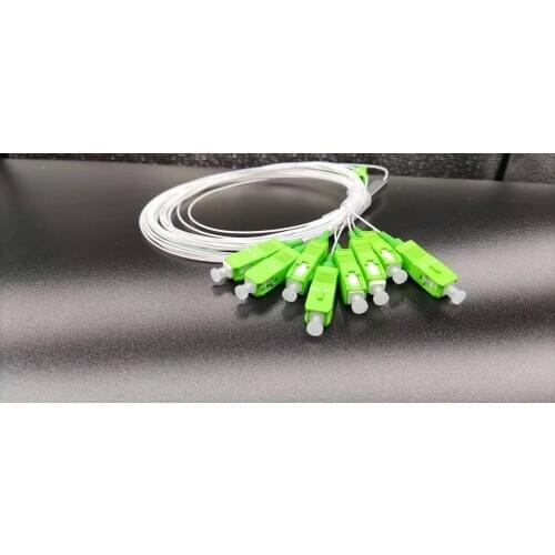 10 PCS/Lot PLC Optical Splitter SC APC 1m 1X8 FTTH Fiber Optic Splitter Optical Coupler Singlemode Steel Pipe Free Shipping