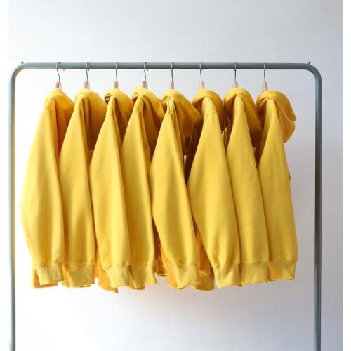 2021 Autumn Hoodies Women Casual Loose Pullovers Long Sleeve Pocket Hooded Hoodies Women Warm Thick Yellow Sweatshirt Femme Tops